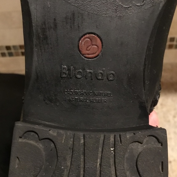 Blondo Aqua Protect Black Tall Leather Riding Boots - Picture 7 of 16